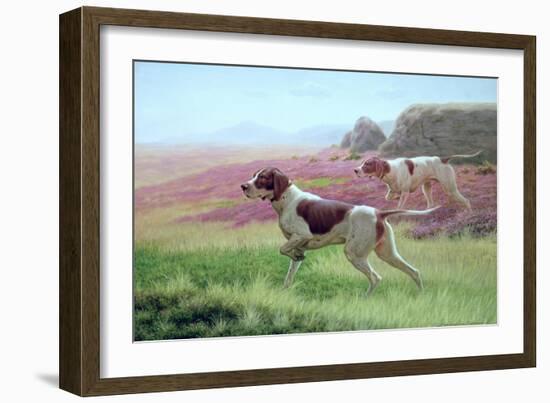 Pointers in a Landscape-Harrington Bird-Framed Giclee Print