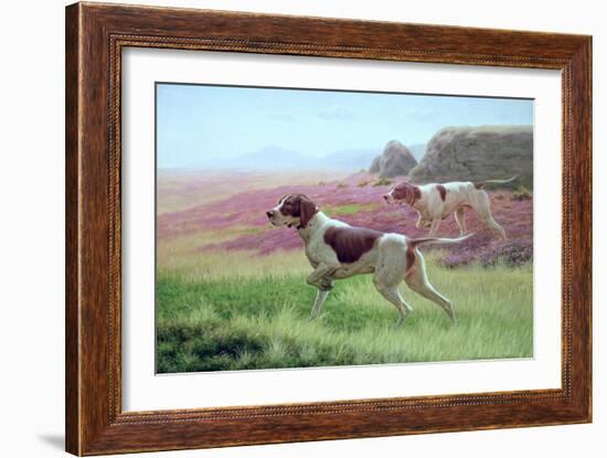 Pointers in a Landscape-Harrington Bird-Framed Giclee Print