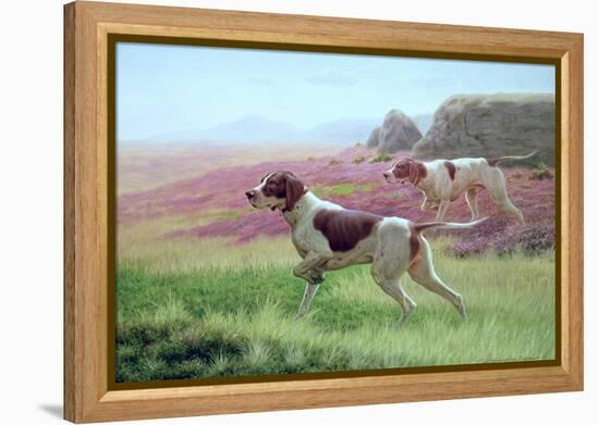 Pointers in a Landscape-Harrington Bird-Framed Premier Image Canvas