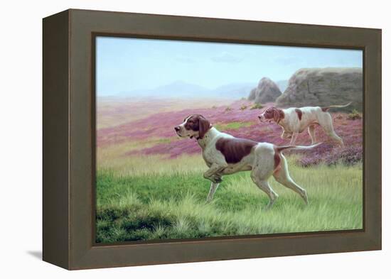 Pointers in a Landscape-Harrington Bird-Framed Premier Image Canvas