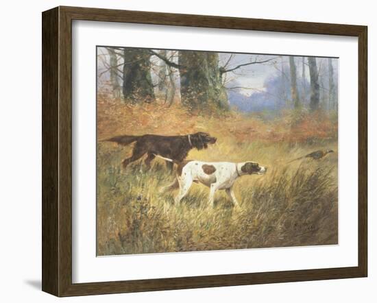 Pointers in a Landscape-Eugene Petit-Framed Giclee Print