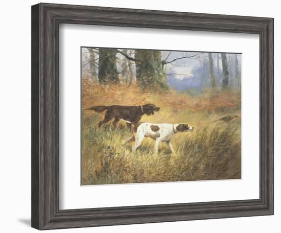 Pointers in a Landscape-Eugene Petit-Framed Giclee Print