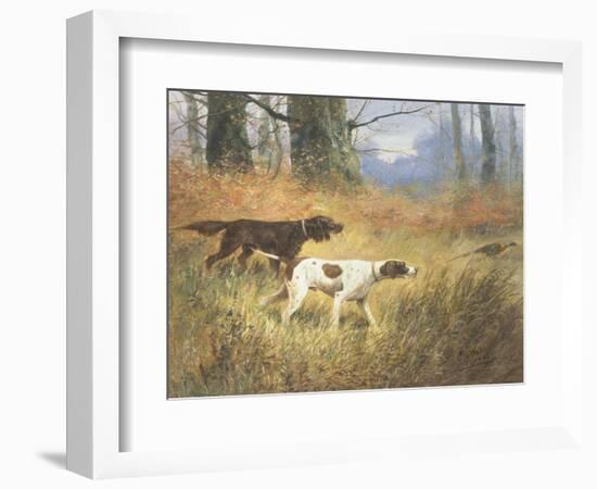 Pointers in a Landscape-Eugene Petit-Framed Giclee Print