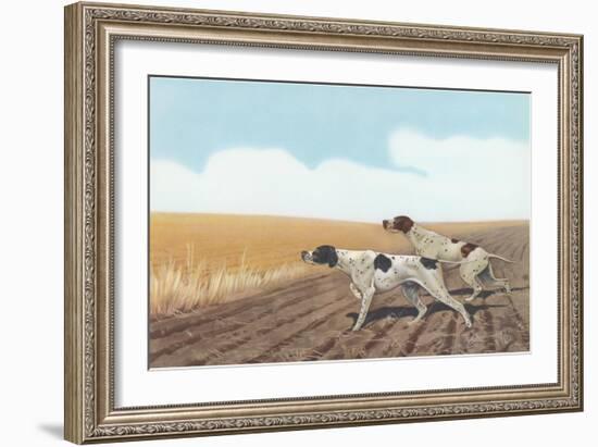 Pointers in Field-null-Framed Art Print