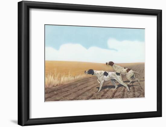 Pointers in Field-null-Framed Art Print