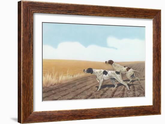 Pointers in Field-null-Framed Art Print