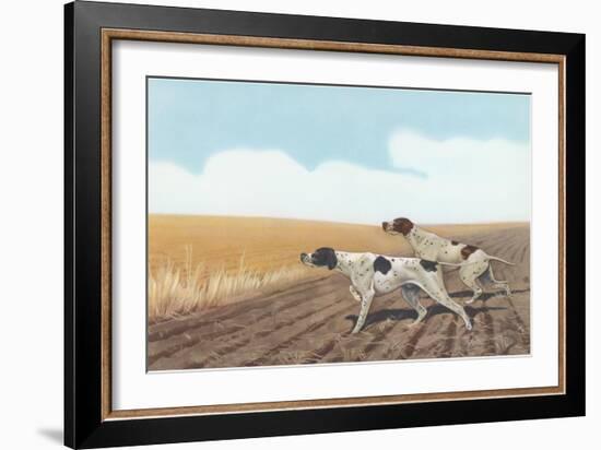 Pointers in Field-null-Framed Art Print