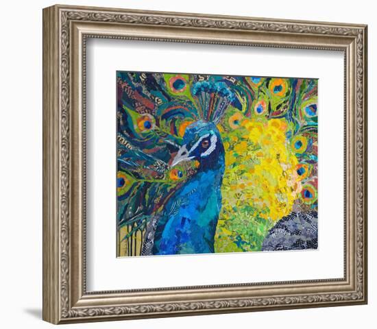 Poised Peacock #2-null-Framed Premium Giclee Print