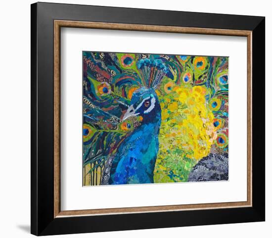 Poised Peacock #2-null-Framed Premium Giclee Print