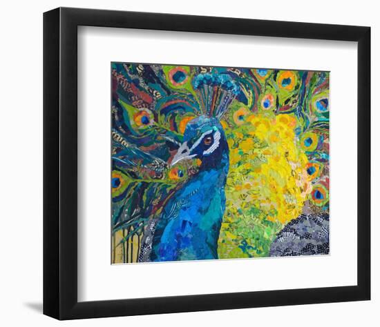 Poised Peacock #2-null-Framed Premium Giclee Print