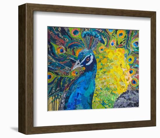 Poised Peacock #2-null-Framed Premium Giclee Print