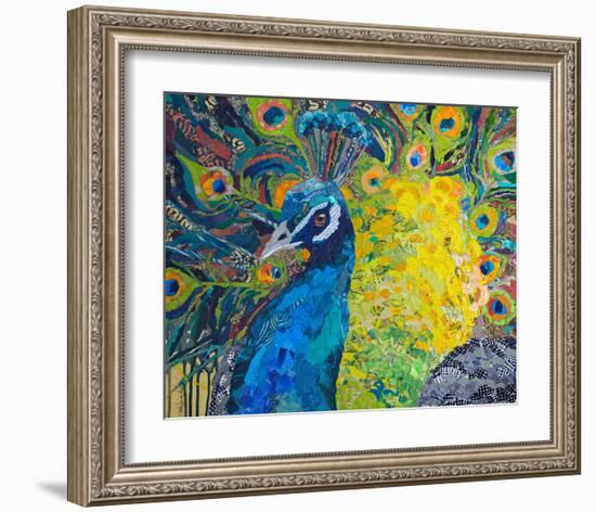 Poised Peacock #2-null-Framed Premium Giclee Print