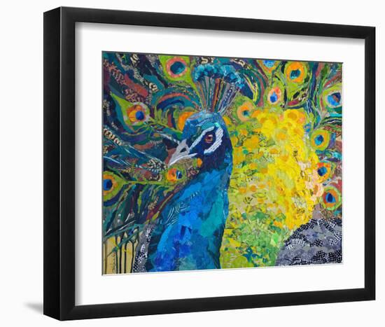 Poised Peacock #2-null-Framed Premium Giclee Print