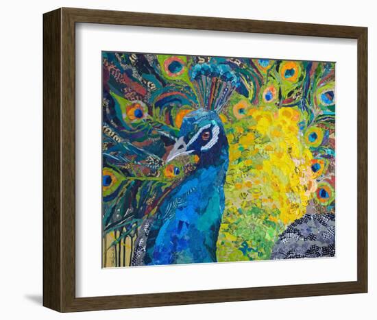 Poised Peacock #2-null-Framed Premium Giclee Print