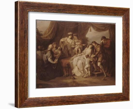 Poisoned Eleanor, 1782-Angelika Kauffmann-Framed Giclee Print
