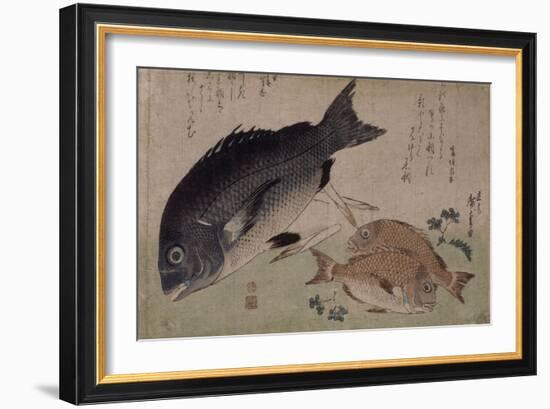 Poissons-Ando Hiroshige-Framed Giclee Print