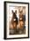 Poitou Donkey and Normal Donkey (On Right) Facing Camera-null-Framed Photographic Print