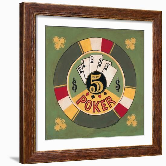 Poker - $5-Gregory Gorham-Framed Art Print