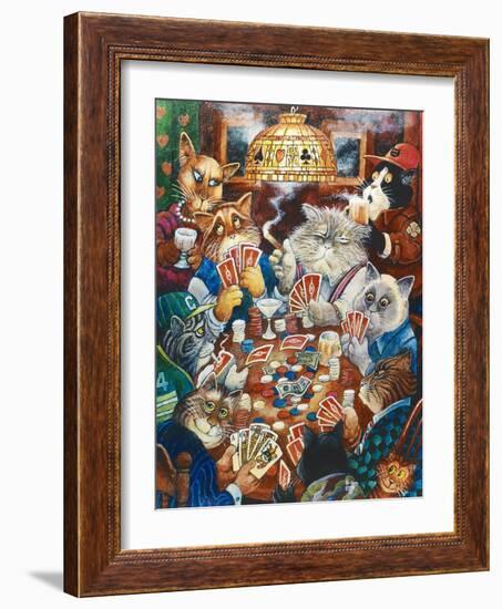 Poker Cats-Bill Bell-Framed Giclee Print