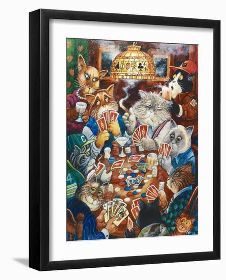 Poker Cats-Bill Bell-Framed Giclee Print