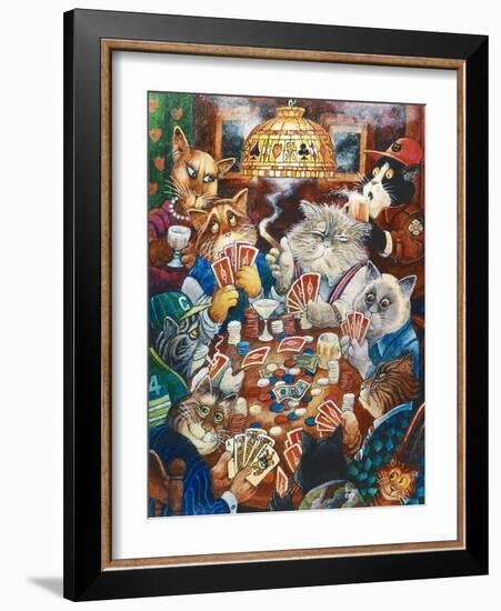 Poker Cats-Bill Bell-Framed Giclee Print