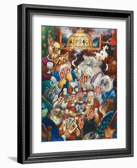 Poker Cats-Bill Bell-Framed Giclee Print