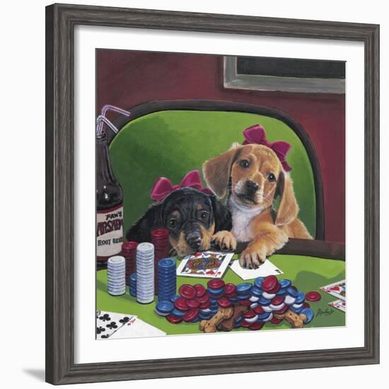 Poker Dogs 3-Jenny Newland-Framed Giclee Print