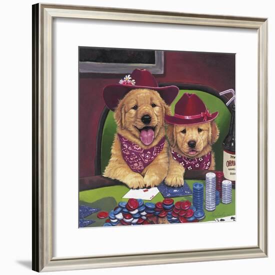 Poker Dogs-Jenny Newland-Framed Giclee Print