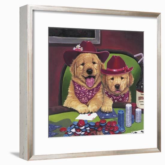 Poker Dogs-Jenny Newland-Framed Giclee Print