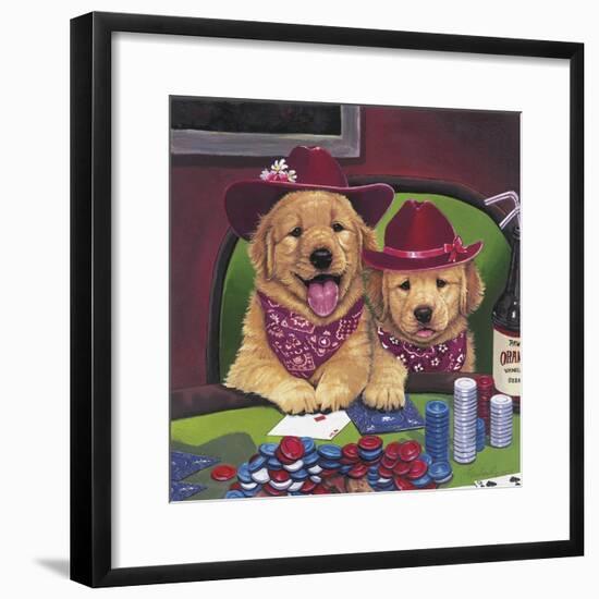 Poker Dogs-Jenny Newland-Framed Giclee Print