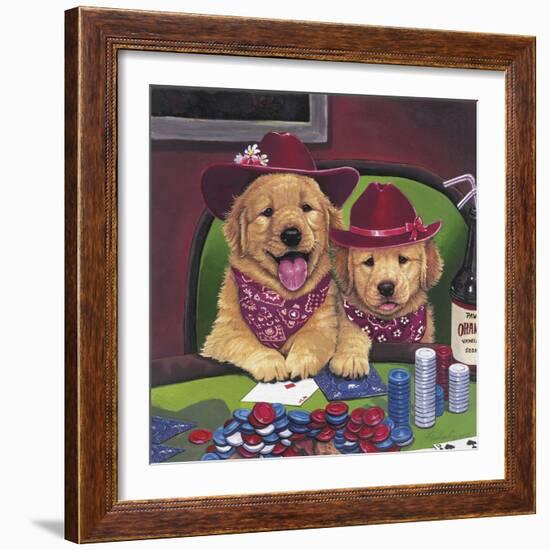 Poker Dogs-Jenny Newland-Framed Giclee Print