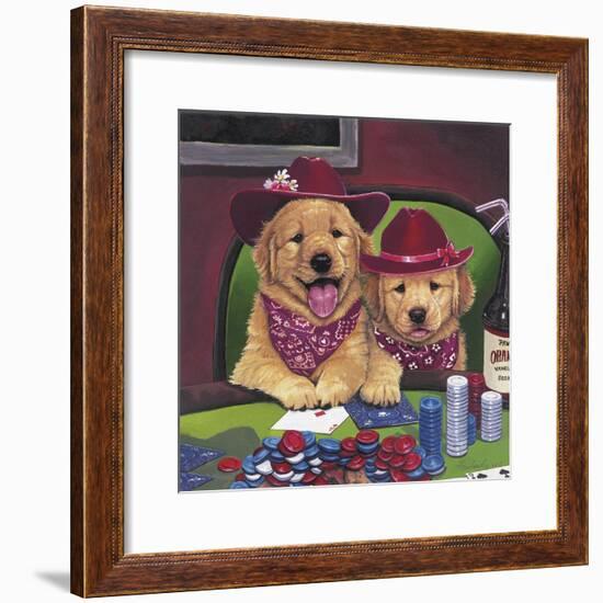 Poker Dogs-Jenny Newland-Framed Giclee Print