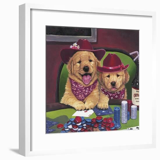 Poker Dogs-Jenny Newland-Framed Giclee Print