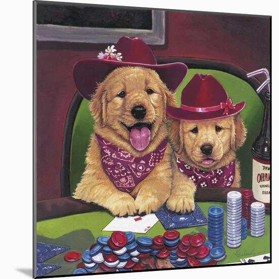 Poker Dogs-Jenny Newland-Mounted Giclee Print