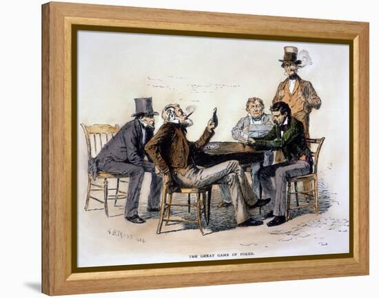 Poker Game, 1840s-Arthur Burdett Frost-Framed Premier Image Canvas