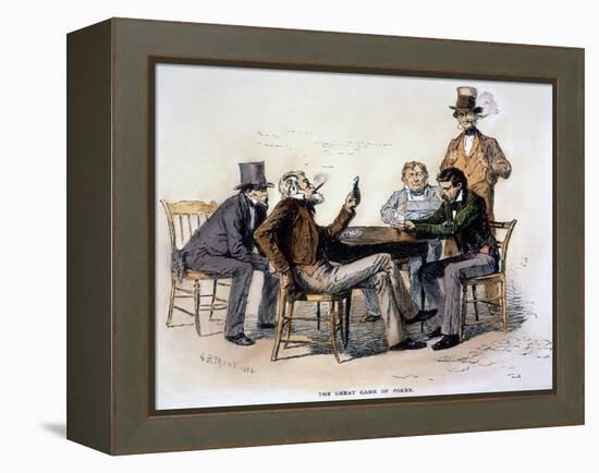 Poker Game, 1840s-Arthur Burdett Frost-Framed Premier Image Canvas