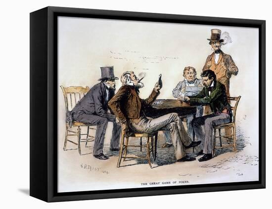 Poker Game, 1840s-Arthur Burdett Frost-Framed Premier Image Canvas
