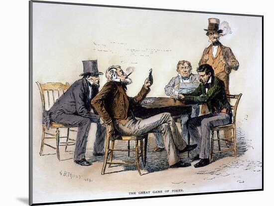 Poker Game, 1840s-Arthur Burdett Frost-Mounted Giclee Print