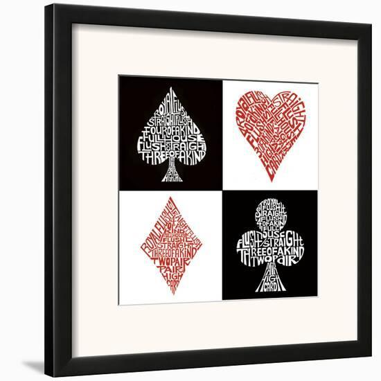 Poker Hands-null-Framed Art Print