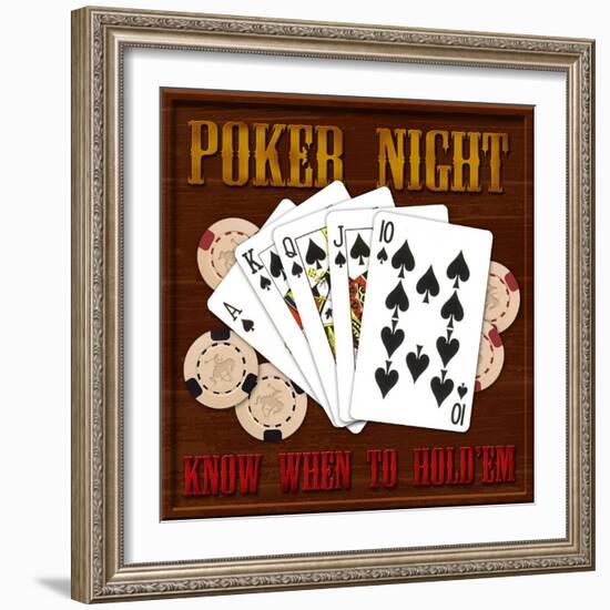 Poker Night-Kate Ward Thacker-Framed Giclee Print