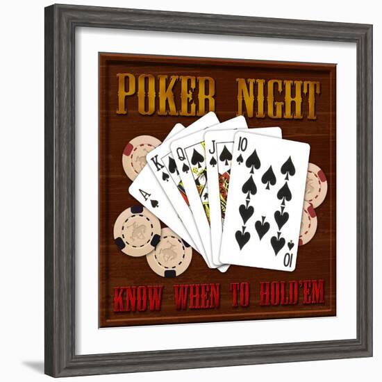 Poker Night-Kate Ward Thacker-Framed Giclee Print