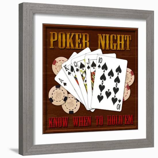 Poker Night-Kate Ward Thacker-Framed Giclee Print