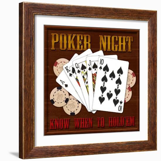 Poker Night-Kate Ward Thacker-Framed Giclee Print