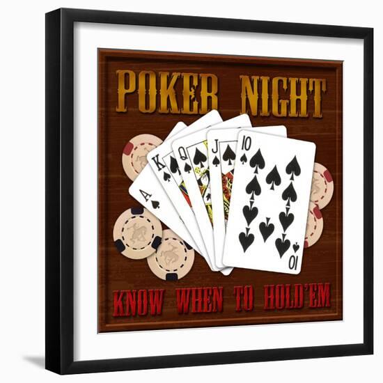 Poker Night-Kate Ward Thacker-Framed Giclee Print