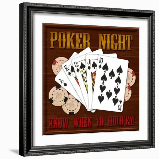 Poker Night-Kate Ward Thacker-Framed Giclee Print