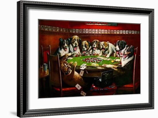 Poker Sympathy-Cassius Marcellus Coolidge-Framed Art Print