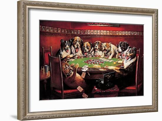 Poker Sympathy-C^ M^ Coolidge-Framed Art Print