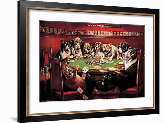 Poker Sympathy-C^ M^ Coolidge-Framed Art Print