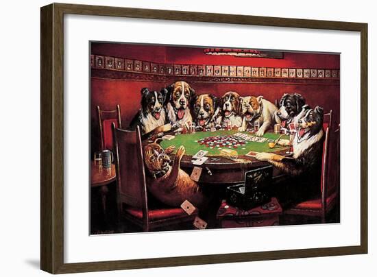 Poker Sympathy-C^ M^ Coolidge-Framed Art Print