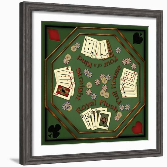 Poker Table-Kate Ward Thacker-Framed Giclee Print